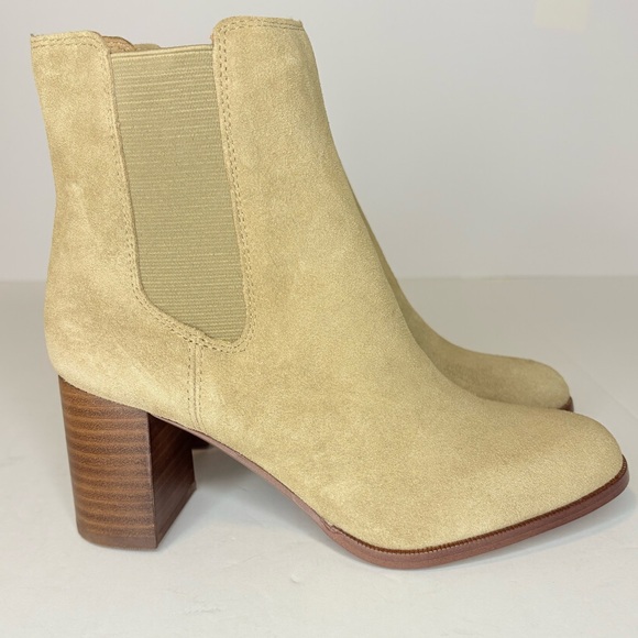 NWT Madewell Laura Chelsea Walnut Shell Suede Ankle Booties Sz7 W/box Minimalist - Picture 1 of 13